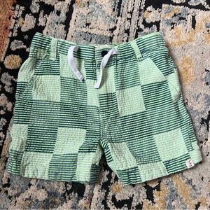 100% cotton size 7/8y Green navy &white checkered drawstring boyshorts no flaws